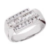 18K White Gold Men's Round & Baguette Diamonds Ring 0.97ct -Its Hot Jewelry Shop 18k gold mens round baguette diamonds ring 097ct p 31748 white 20220420 20220426
