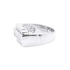 Unique Designer Wedding Band For Men 18K White Gold Men's Round & Baguette Diamonds Ring 13 Unique Designer Wedding Band For Men 18K White Gold Men's Round & Baguette Diamonds Ring -Its Hot Jewelry Shop 18k gold mens round baguette diamonds ring 125ct p 31752 backwh