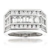 18K White Gold Men's Round & Baguette Diamonds Ring 2.43ct 2 18K White Gold Men's Round & Baguette Diamonds Ring 2.43ct -Its Hot Jewelry Shop 18k gold mens round baguette diamonds ring 243ct p 31864 white
