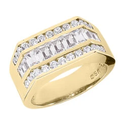 18K White Gold Men's Round & Baguette Diamonds Ring 2.43ct 11 18K White Gold Men's Round & Baguette Diamonds Ring 2.43ct -Its Hot Jewelry Shop 18k gold mens round baguette diamonds ring 243ct p 31864 yellow