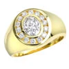 18K Yellow Gold Men's Round & Oval Diamonds Ring 2.06ct -Its Hot Jewelry Shop 18k gold mens round oval diamonds ring 206ct p 31667 ye