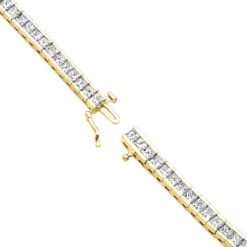 18K White Gold Princess Cut Diamond Women's Tennis Bracelet 12.62ct -Its Hot Jewelry Shop 18k gold princess cut diamond tennis bracelet 1262ct p 257 backye