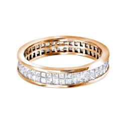 Thin 18K White Gold Princess Diamond Eternity Ring 1.29ct -Its Hot Jewelry Shop 18k gold princess diamond eternity ring 129ct p 6999 ro