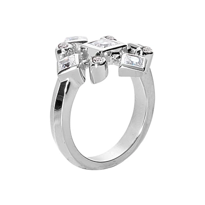 18K White Gold Right Hand Diamond Ladies Ring 1.20ct 5 18K White Gold Right Hand Diamond Ladies Ring 1.20ct - Image 3
