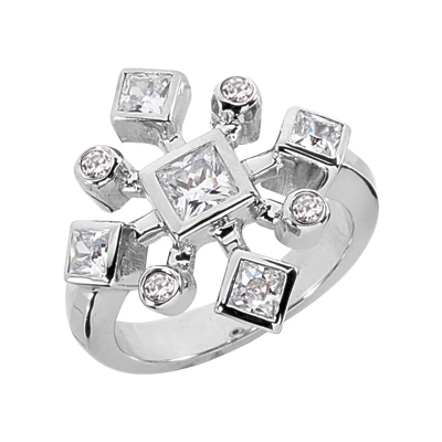 18K White Gold Right Hand Diamond Ladies Ring 1.20ct 3 18K White Gold Right Hand Diamond Ladies Ring 1.20ct