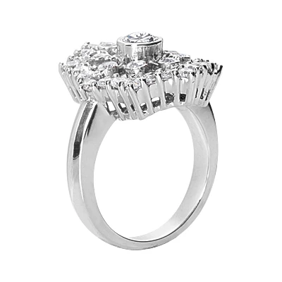 18K White Gold Right Hand Diamond Ladies Ring 1.25ct 5 18K White Gold Right Hand Diamond Ladies Ring 1.25ct - Image 3