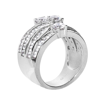 18K White Gold Right Hand Diamond Ladies Ring 2.50ct 5 18K White Gold Right Hand Diamond Ladies Ring 2.50ct - Image 3