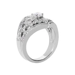 18K White Gold Right Hand Ladies Diamond Ring 0.74ct -Its Hot Jewelry Shop 18k gold right hand ladies diamond ring 074ct p 31553 back white 20220420 20220426