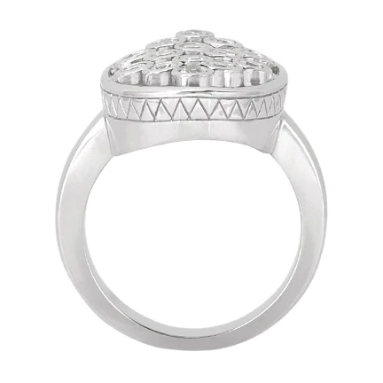 18K White Gold Right Hand Ladies Diamond Ring 0.98ct 4 18K White Gold Right Hand Ladies Diamond Ring 0.98ct - Image 2