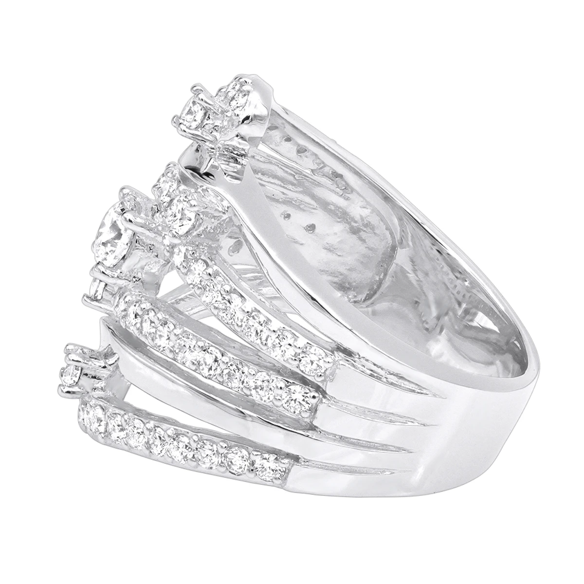 18K Yellow Gold Right Hand Ladies Diamond Ring 1.18ct 6 18K Yellow Gold Right Hand Ladies Diamond Ring 1.18ct - Image 4