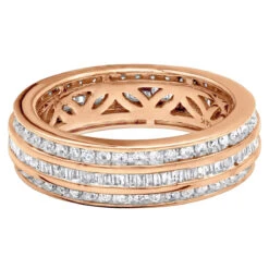 14K Rose Gold Round Baguette Diamond Eternity Ring 2.01ct 1/4 In (6mm) 15 14K Rose Gold Round Baguette Diamond Eternity Ring 2.01ct 1/4 In (6mm) -Its Hot Jewelry Shop 18k gold round baguette diamond eternity ring 201ct p 6326 backro