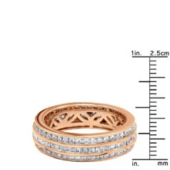 14K Rose Gold Round Baguette Diamond Eternity Ring 2.01ct 1/4 In (6mm) 17 14K Rose Gold Round Baguette Diamond Eternity Ring 2.01ct 1/4 In (6mm) -Its Hot Jewelry Shop 18k gold round baguette diamond eternity ring 201ct p 6326 rulerro