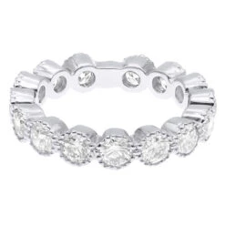 Unique 18K White Gold Round Diamond Band For Women Stackable Ring 1.58ct 13 Unique 18K White Gold Round Diamond Band For Women Stackable Ring 1.58ct -Its Hot Jewelry Shop 18k gold round diamond band 158ct p 22532 back white 20220603