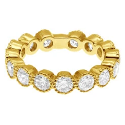 Unique 18K White Gold Round Diamond Band For Women Stackable Ring 1.58ct 14 Unique 18K White Gold Round Diamond Band For Women Stackable Ring 1.58ct -Its Hot Jewelry Shop 18k gold round diamond band 158ct p 22532 back yellow