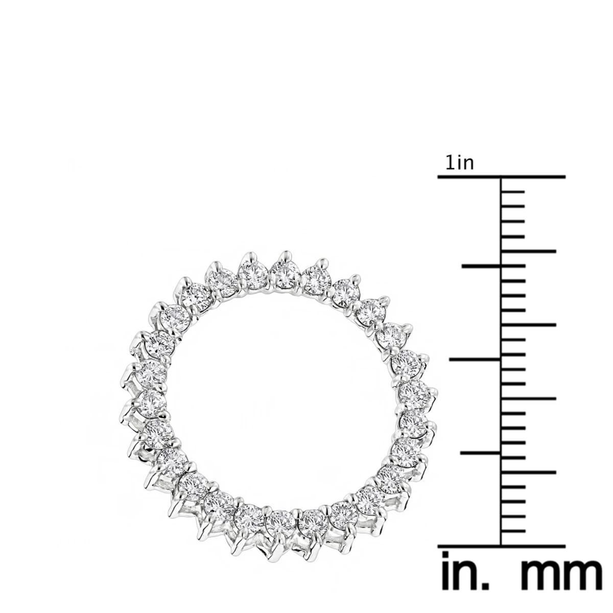 1 Carat Round Diamond Circle Of Love Pendant For Women 18K Yellow Gold 7 1 Carat Round Diamond Circle Of Love Pendant For Women 18K Yellow Gold - Image 5