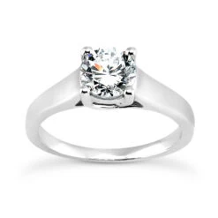 Round G/VS Diamond Engagement Ring 0.75ct 4.40mm 18K White Gold