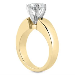 18K White Gold Round Diamond Engagement Ring 0.75ct 4.65mm Wide 15 18K White Gold Round Diamond Engagement Ring 0.75ct 4.65mm Wide -Its Hot Jewelry Shop 18k gold round diamond engagement ring 075ct p 34208 back yellow 20220420 20220426