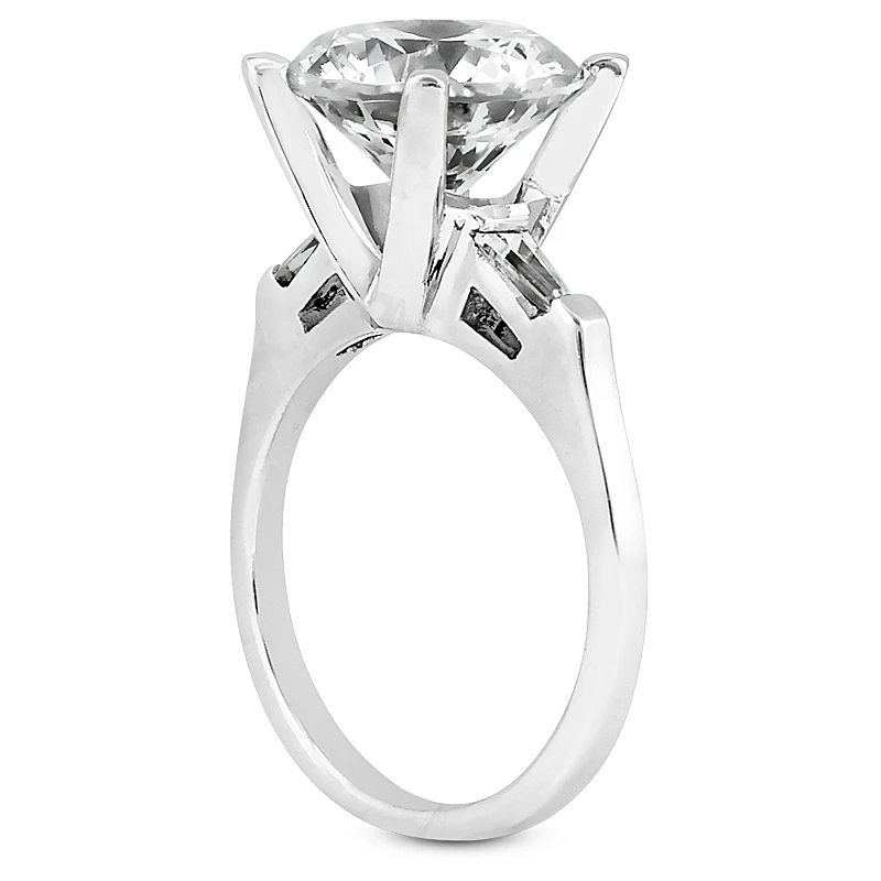 18K White Gold Round Diamond Engagement Ring 0.89ct 2.15mm 6 18K White Gold Round Diamond Engagement Ring 0.89ct 2.15mm - Image 4