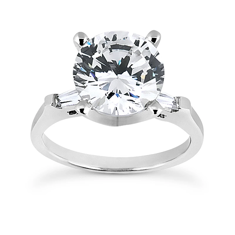 18K White Gold Round Diamond Engagement Ring 0.89ct 2.15mm 3 18K White Gold Round Diamond Engagement Ring 0.89ct 2.15mm
