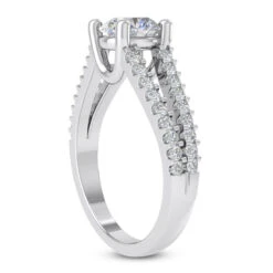 18K White Gold Round Diamond Engagement Ring 1.02ct 11 18K White Gold Round Diamond Engagement Ring 1.02ct -Its Hot Jewelry Shop 18k gold round diamond engagement ring 102ct p 29975 back white 20220426
