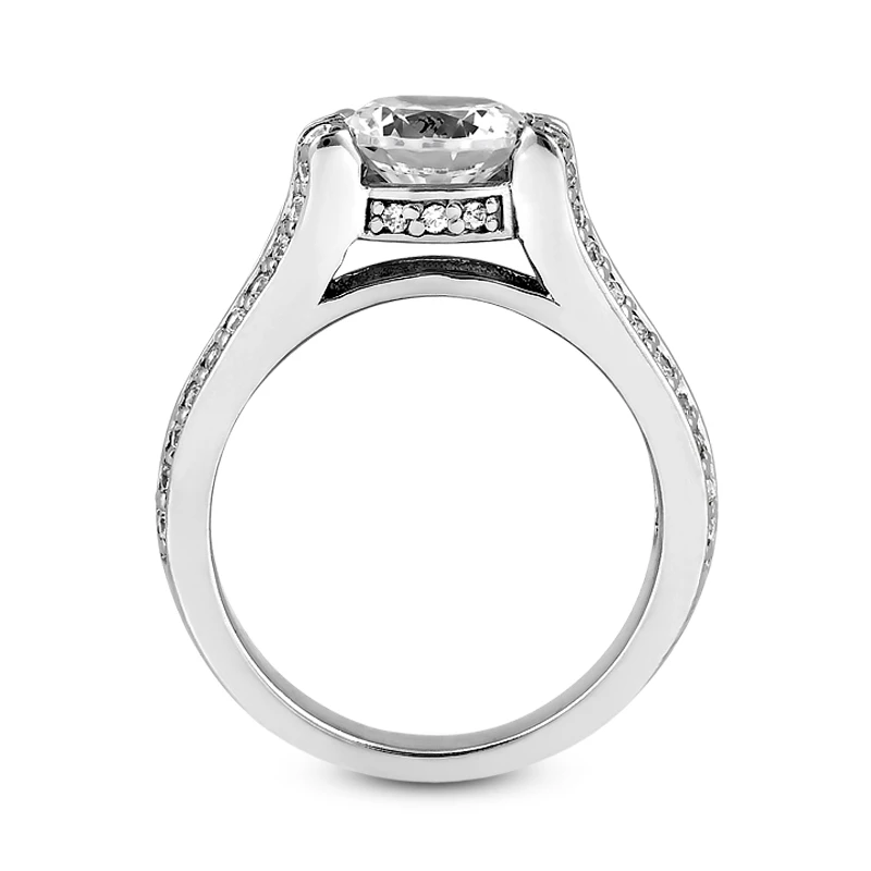18K White Gold Round Diamond Engagement Ring 1.22ct 11 18K White Gold Round Diamond Engagement Ring 1.22ct - Image 9