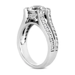 18K White Gold Round Diamond Engagement Ring 1.22ct 14 18K White Gold Round Diamond Engagement Ring 1.22ct -Its Hot Jewelry Shop 18k gold round diamond engagement ring 122ct p 34648 back white 20220426