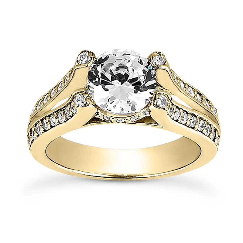 18K White Gold Round Diamond Engagement Ring 1.22ct 4 18K White Gold Round Diamond Engagement Ring 1.22ct - Image 2