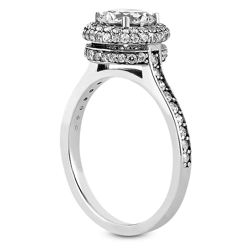 18K White Gold Round Diamond Engagement Ring 1.27ct 2.1mm 6 18K White Gold Round Diamond Engagement Ring 1.27ct 2.1mm - Image 4
