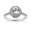 18K White Gold Round Diamond Engagement Ring 1.27ct 2.1mm -Its Hot Jewelry Shop 18k gold round diamond engagement ring 127ct p 30125 white 20220426
