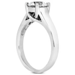 18K White Gold Round Diamond Engagement Ring Set 0.75ct Band: 2.5mm, Eng.: 3.7mm -Its Hot Jewelry Shop 18k gold round diamond engagement ring set 075ct p 30067 additional white
