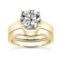 18K White Gold Round Diamond Engagement Ring Set 0.75ct Band: 2.5mm, Eng.: 3.7mm -Its Hot Jewelry Shop 18k gold round diamond engagement ring set 075ct p 30067 yellow 20220426