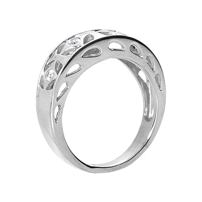 18K White Gold Round Diamond Ladies Ring 0.10ct 6.3mm 5 18K White Gold Round Diamond Ladies Ring 0.10ct 6.3mm - Image 3