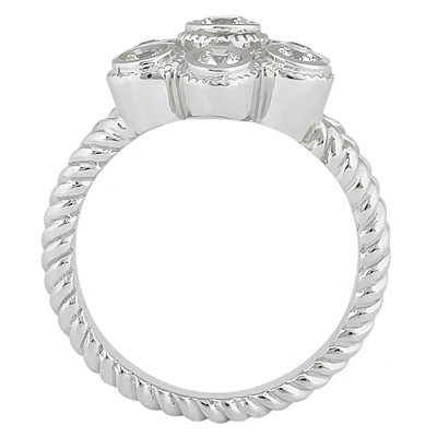18K White Gold Round Diamond Ladies Ring 0.25ct 4 18K White Gold Round Diamond Ladies Ring 0.25ct - Image 2