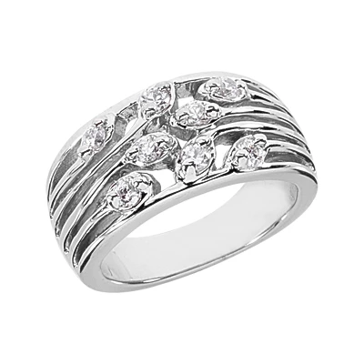 18K White Gold Round Diamond Ladies Ring 0.32ct 3 18K White Gold Round Diamond Ladies Ring 0.32ct