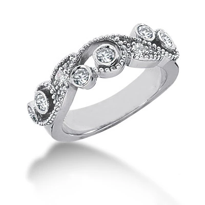 18K White Gold Round Diamond Ladies Ring 0.36ct 3 18K White Gold Round Diamond Ladies Ring 0.36ct