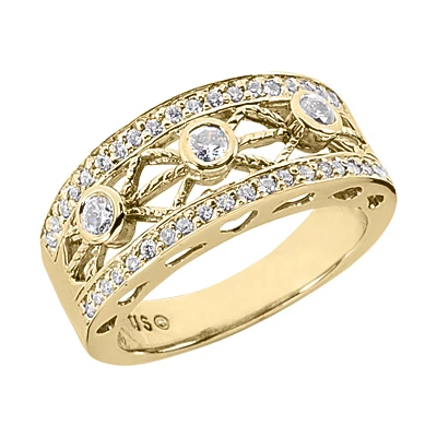 18K White Gold Round Diamond Ladies Ring 0.51ct 4 18K White Gold Round Diamond Ladies Ring 0.51ct - Image 2