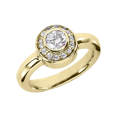Thin 18K White Gold Round Diamond Ladies Ring 0.71ct 4 Thin 18K White Gold Round Diamond Ladies Ring 0.71ct - Image 2
