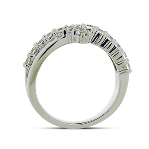 18K White Gold Round Diamond Ladies Ring 0.75ct 7.8mm 4 18K White Gold Round Diamond Ladies Ring 0.75ct 7.8mm - Image 2