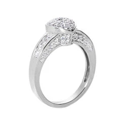 18K White Gold Round Diamond Ladies Ring 0.81ct 8.9mm -Its Hot Jewelry Shop 18k gold round diamond ladies ring 081ct p 32558 back white 20220426