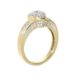 18K White Gold Round Diamond Ladies Ring 0.81ct 8.9mm -Its Hot Jewelry Shop 18k gold round diamond ladies ring 081ct p 32558 back yellow 20220420 20220426