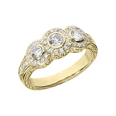 18K White Gold Round Diamond Ladies Ring 0.84ct 4.2mm 4 18K White Gold Round Diamond Ladies Ring 0.84ct 4.2mm - Image 2