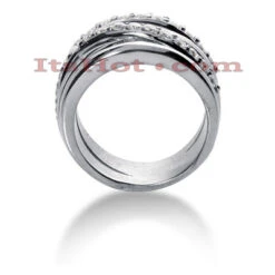 18K White Gold Round Diamond Ladies Ring 0.87ct -Its Hot Jewelry Shop 18k gold round diamond ladies ring 087ct p 32512back