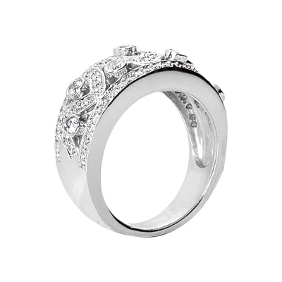 18K White Gold Round Diamond Ladies Ring 0.89ct 5 18K White Gold Round Diamond Ladies Ring 0.89ct - Image 3