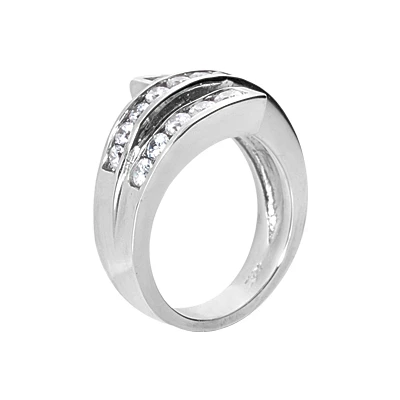 18K White Gold Round Diamond Ladies Ring 0.90ct 14.1mm 5 18K White Gold Round Diamond Ladies Ring 0.90ct 14.1mm - Image 3