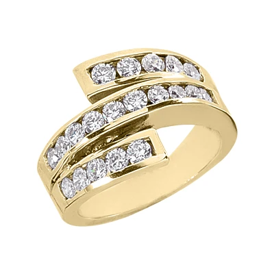 18K White Gold Round Diamond Ladies Ring 0.90ct 14.1mm 4 18K White Gold Round Diamond Ladies Ring 0.90ct 14.1mm - Image 2