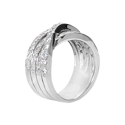 18K White Gold Round Diamond Ladies Ring 1.15ct 9.9mm 5 18K White Gold Round Diamond Ladies Ring 1.15ct 9.9mm - Image 3