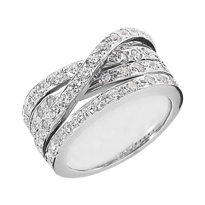 18K White Gold Round Diamond Ladies Ring 1.15ct 9.9mm 3 18K White Gold Round Diamond Ladies Ring 1.15ct 9.9mm