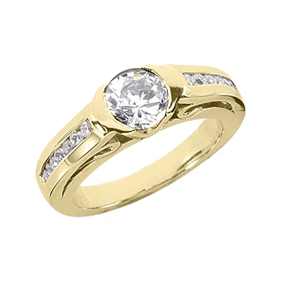 18K White Gold Round Diamond Ladies Ring 1.22ct 4.5mm 4 18K White Gold Round Diamond Ladies Ring 1.22ct 4.5mm - Image 2