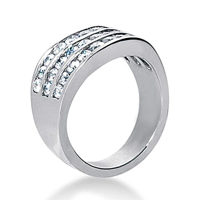 18K White Gold Round Diamond Ladies Ring 1.32ct 10.4mm 4 18K White Gold Round Diamond Ladies Ring 1.32ct 10.4mm - Image 2