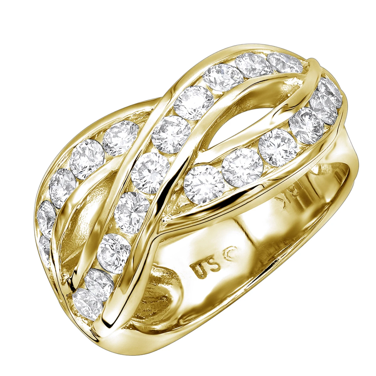 18K White Gold Round Diamond Ladies Ring 1.54ct 4 18K White Gold Round Diamond Ladies Ring 1.54ct - Image 2
